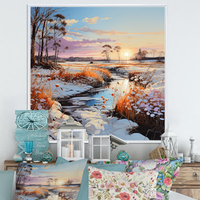 " Prairies Winter Scenery Country Charm "