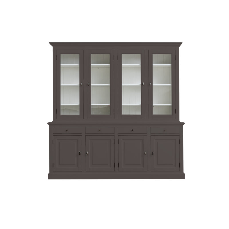 Topeka Display Cabinet, Beige Grey/White