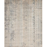 Epic Hand Knotted Striped Area Rug in Gray/Blue