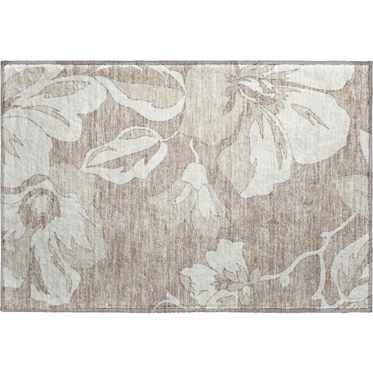 Premium Machine Washable Prisco Taupe Rug