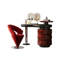 Meuble-lavabo de luxe intégré noir-rouge