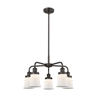 Alvi 5 - Light Glass Dimmable Chandelier