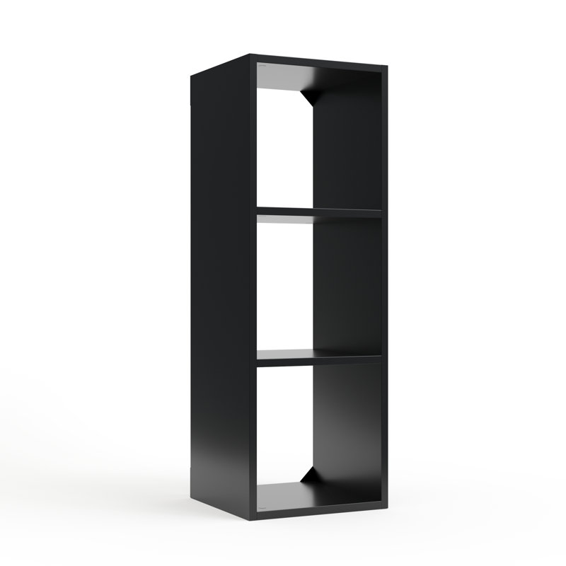 Cube Bookcase, 42" H x 15" W x 14" D, Black