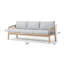 Canapé d'extérieur en bois d'acacia tissé l 80 po avec coussins