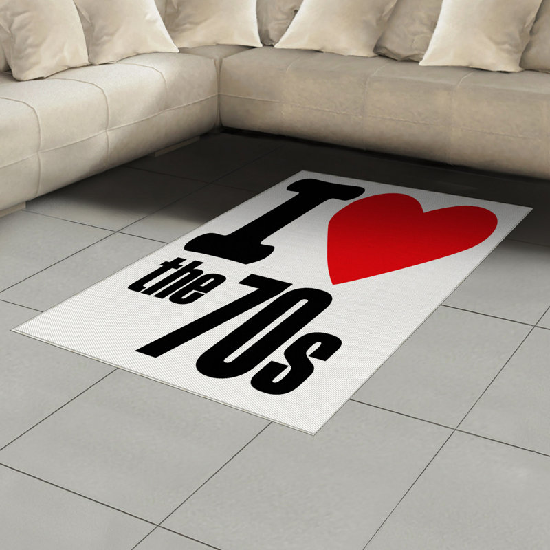 Tapis décoratif rétro en fibres à haute densité, Rectangle— 4 pi x 5 pi 8 po
