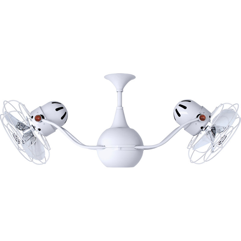 42" Vent Bettina 6  Blade Ceiling Fan, Gloss White