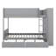 Lit superposé double au-dessus de double avec tablettes de rangement, structure de lit superposé en bois avec 2 tiroirs et armoire à couches multiples-592936196-592936198