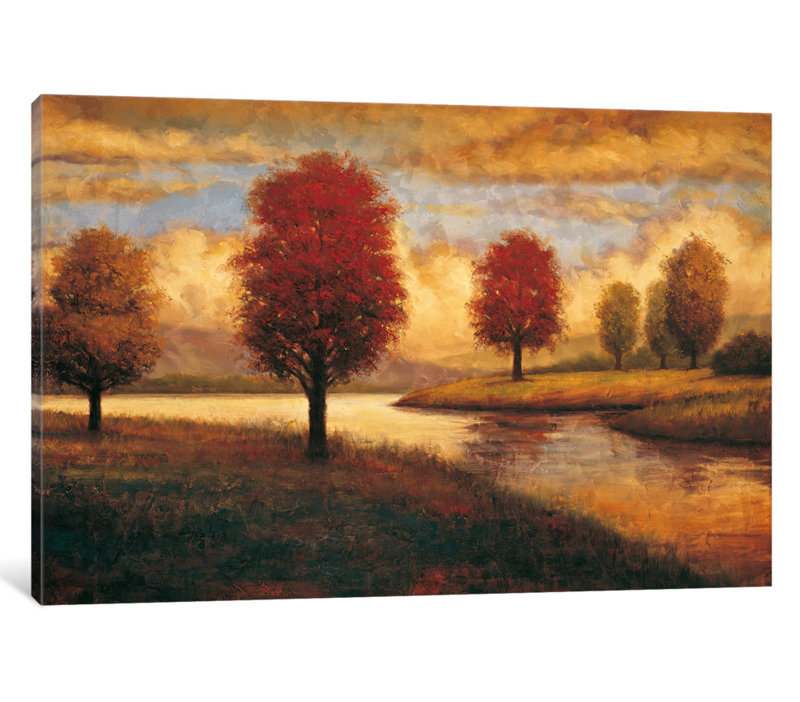 «Serene I» par Gregory Williams - Estampe numérique sur toile tendue avec châssis, H 40 po x l 60 po x P 1,5 po, Pas de tapis