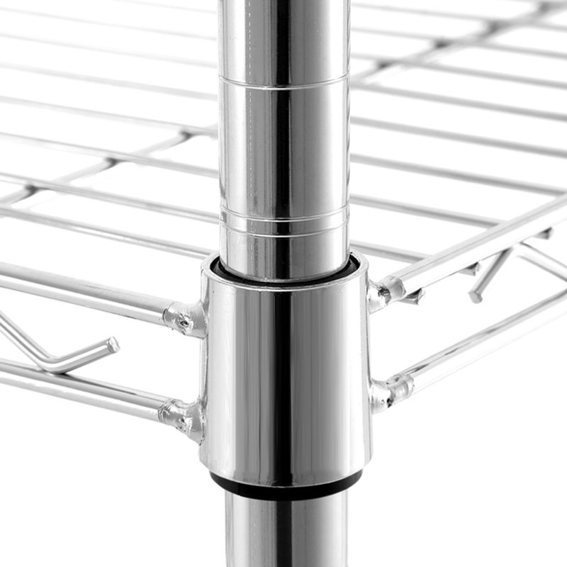 Rayonnage 4 niveaux Jennnifer, Chrome, H 45,5 po x l 33,5 po x P 11,8 po