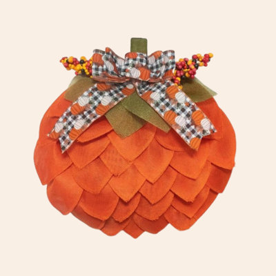 Couronne de citrouille en toile de jute faite à la main 2 pièces pour Halloween