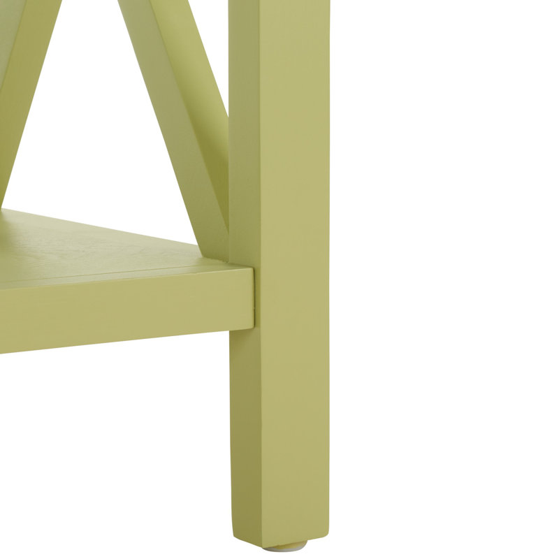 Sadie Solid Wood End Table, Split Pea