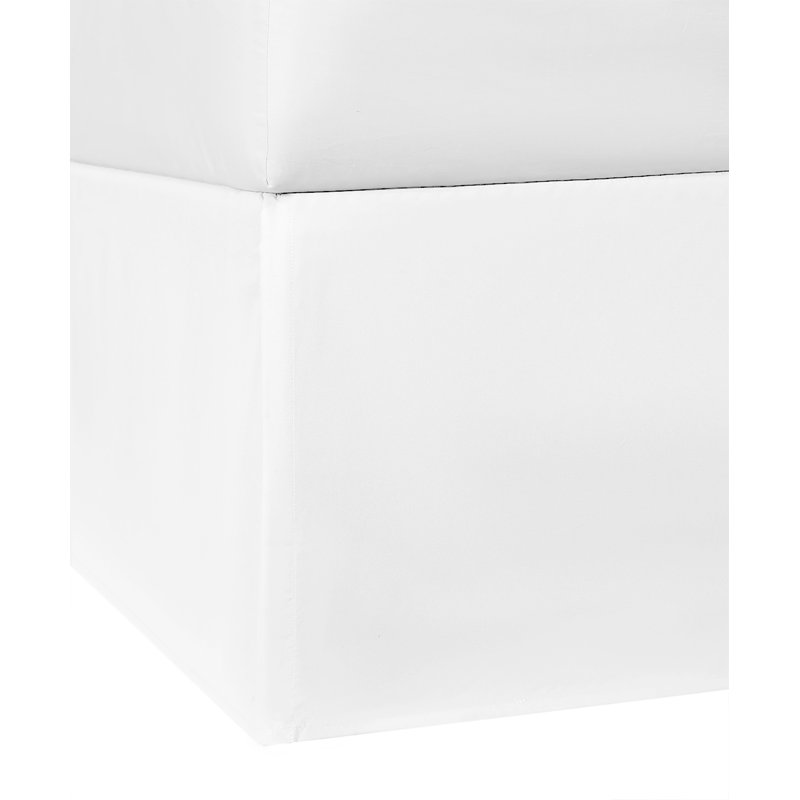 1 Pc. Microfiber Tailored With Split Open Corners On Bottom & One Pleat On Each Side Bedskirt, California King, White