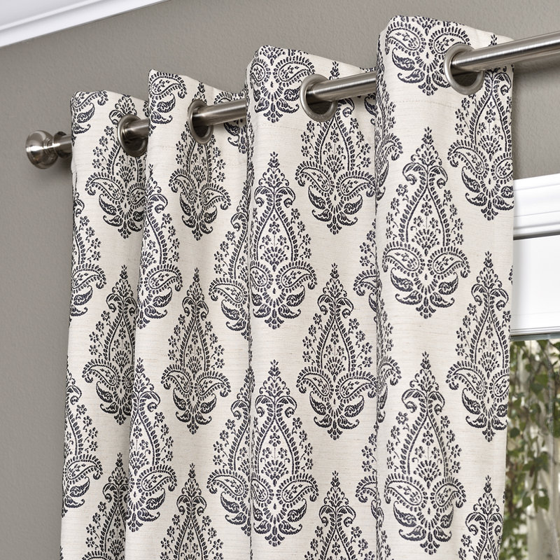 Holtz Semi Sheer Curtain Single Panel, Gray