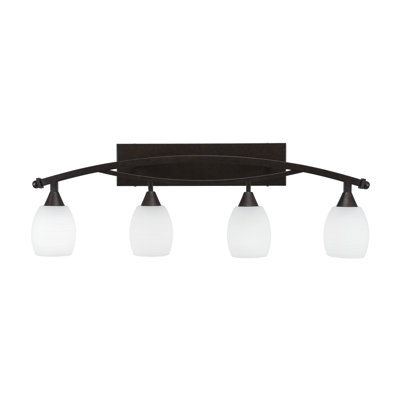 Éclairage pour meuble-lavabo bronze 4 lumières Eisenhauer