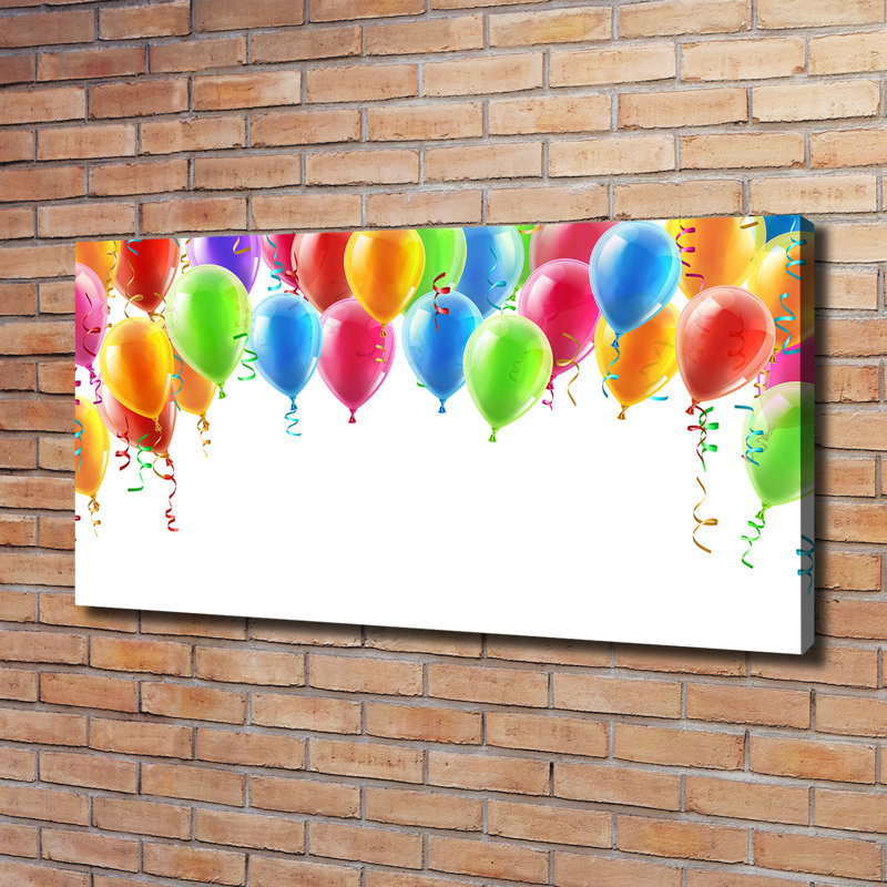 Colourful Balloons - No Frame Print on Canvas