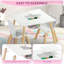 Kids Table And 2 Chairs Set With Storage & Removable Tabletop