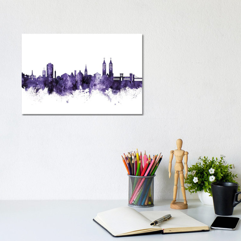 Kassel, Germany Skyline by Michael Tompsett - Wrapped Canvas Gallery-Wrapped Canvas Giclée, 20.32 cm H x 30.48 cm W