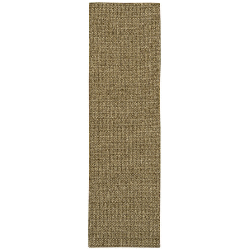 Tapis brun clair et brun pâle pour l'intérieur et l'extérieur Wilkerson, Tapis de couloir 2 pi 3 po x 7 pi 6 po