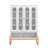 Modern Minimalist Double Door Shoe Cabinet With Adjustable Mesh Doors And High Foot Hollow Storage Cabinet Bottom, Compatible With Robotic Vacuum Cleaners