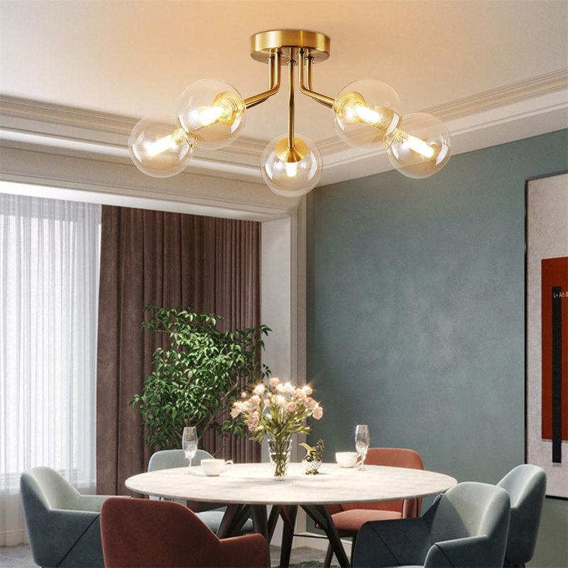 Keari Glass Semi Flush Mount