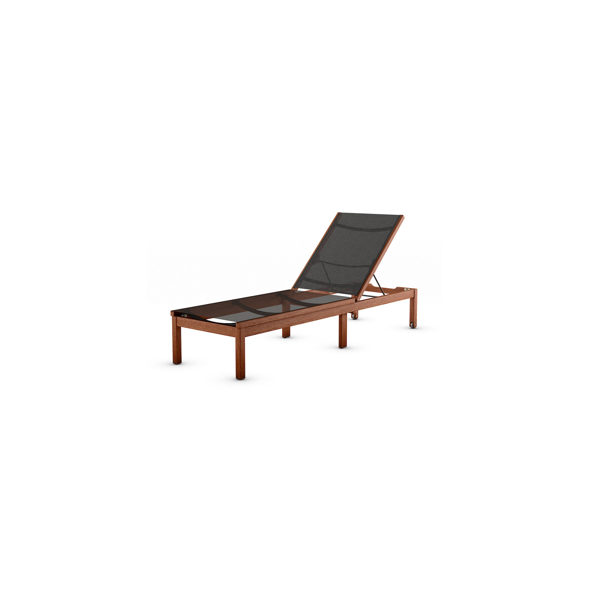 Medrano 23.5'' Outdoor Aluminum Chaise Lounge, Black