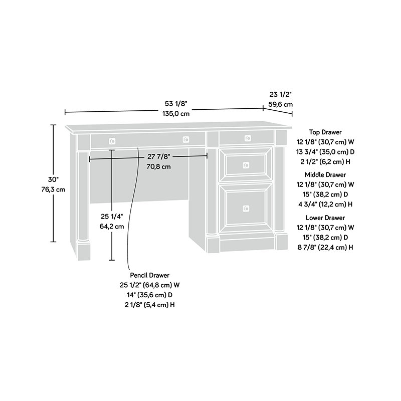Oak Finish Computer Desk