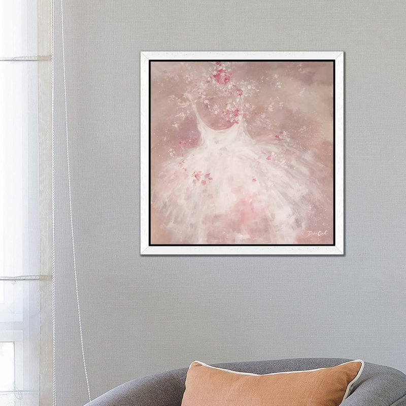 Tutu Breeze by Debi Coules - Print on Canvas, 45.72 cm H x 45.72 cm W, White Framed