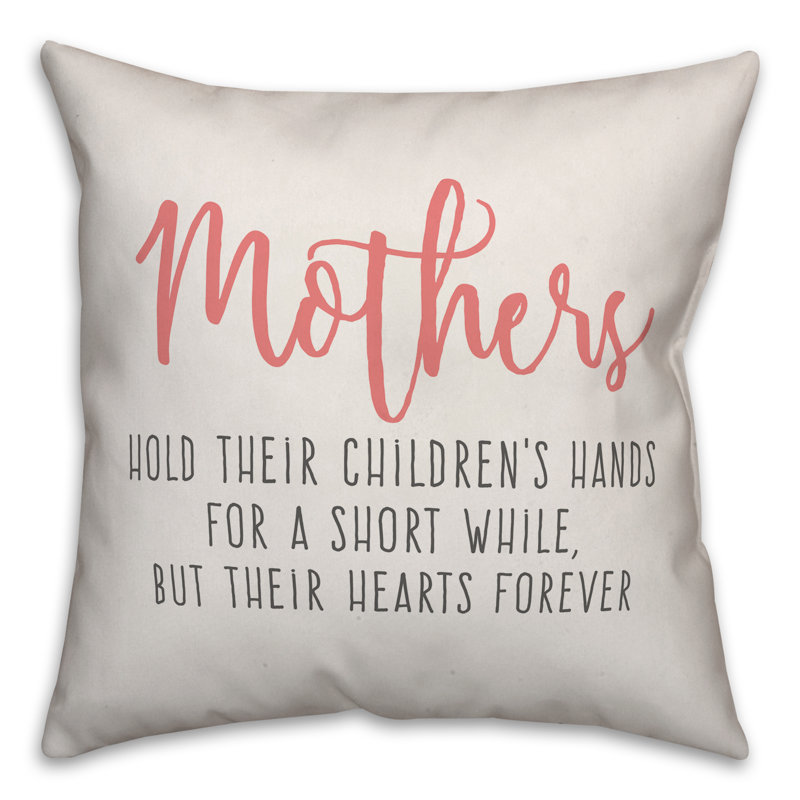  Coussin Mères, 20 po x 20 po, Polyester / Bourre en polyester