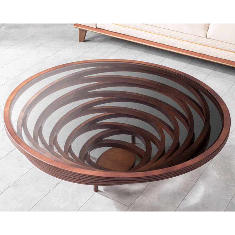 Anjulie Glass Top Single Coffee Table