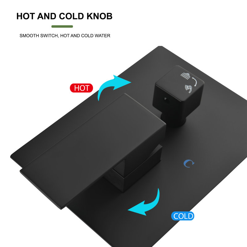 All-In-One Kit with Rough in-Valve, Matte Black