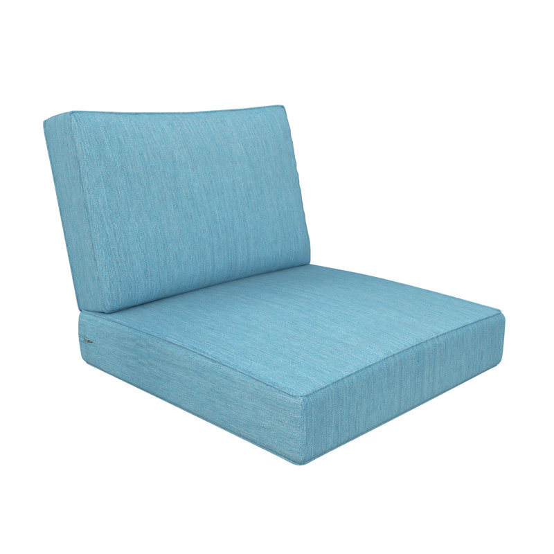 Outdoor Sunbrella Lounge Chair Cushion, Cast Horizon Sunbrella® Plainweave