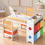 Ensemble de table et de chaises pour enfants avec rangement, table d'activités pour tout-petits, rouleau de papier de 393,8 x 17,8 po-1559524872