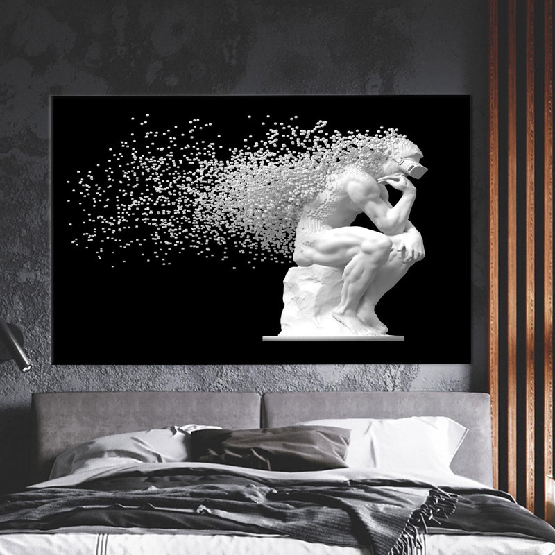 Modern Canvas Art Featuring Trendy Room Decor with a Striking Sculpture Poster Elegantly Crafted for Wall Art Enthusiasts Looking for a Contemporary Touch
