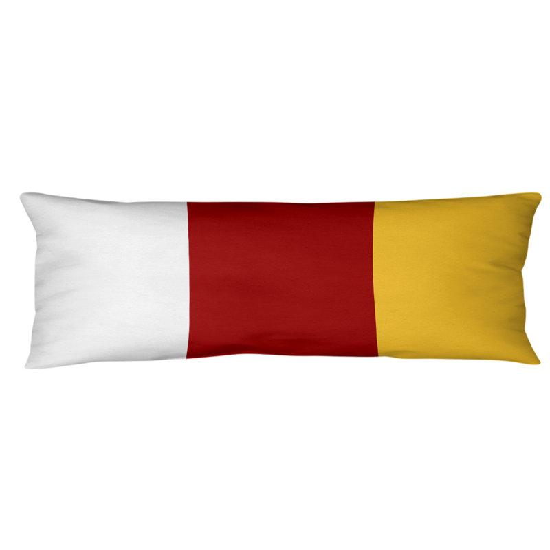 Polyester Medium Pillow, Adrienne,Red Middle/Yellow, Buffalo Football 