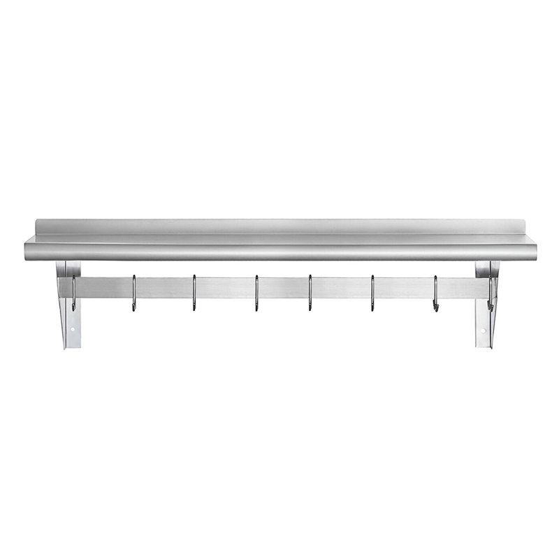 Support à casseroles mural en acier inoxydable 12 po x 60 po. Certifié NSF