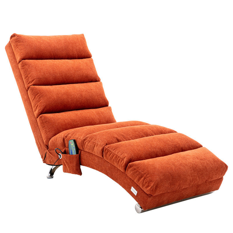 Linen Massage Chaise Lounge Indoor with Remote Control,Ergonomic Electric Massage Long Lounger with 5 Modes for Office, Living Room,Bedroom ()