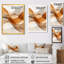 Courbes minimalistes orange-brun-brun I - Formes abstraites - Tableau encadré-957019917-913606156