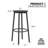 Backless Round Bar Stool Counter Stool With Footrest-732112934