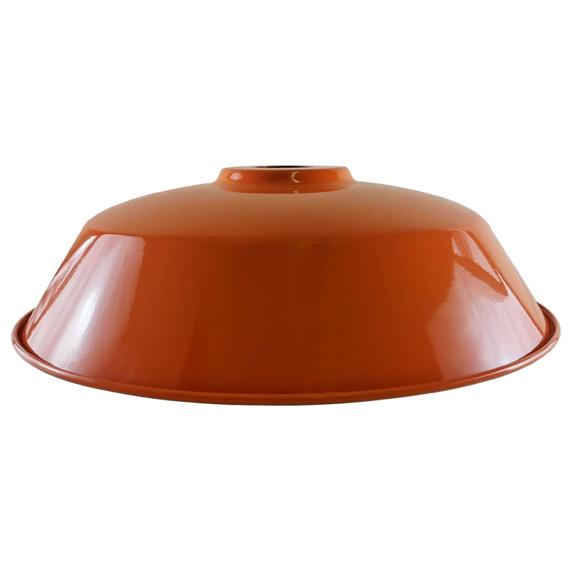 25.4cm H Metal Bowl Lamp Shade ( Uno ), Orange
