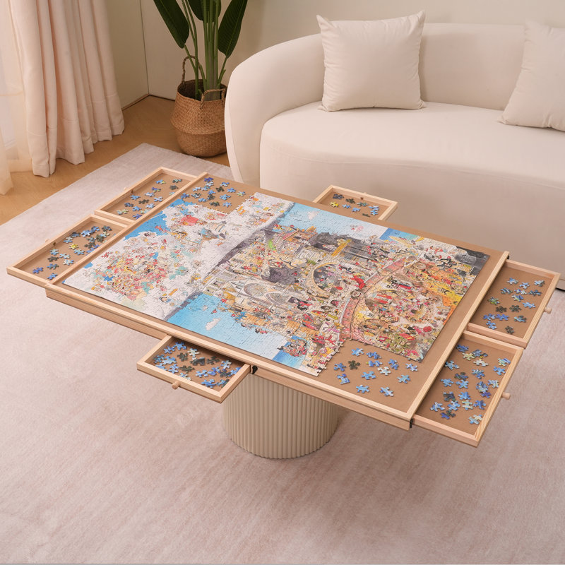 VEVOR 1500 Piece Rotating Puzzle Board with 5 Drawers and Cover
