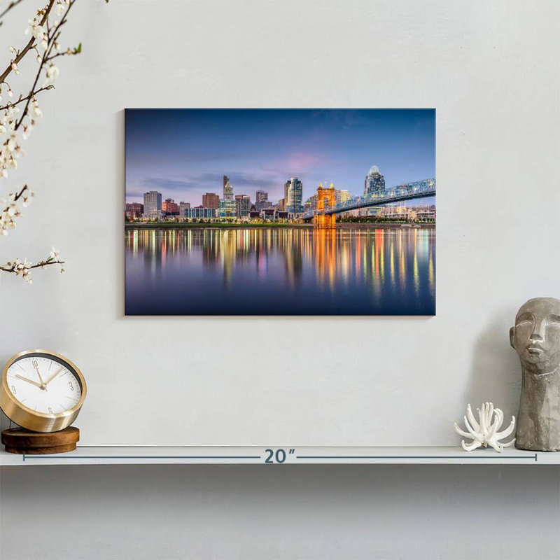 Hannes Cincinnati City Skyline, 8" H x 12" W