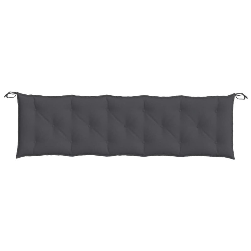 Ebern Designs Garden Bench Cushion 2.8" Fabric, Melange Anthracite, 70.9" W x 19.7" D