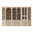  Busby 142'' W Modular Bookcase With Corner Cabinets, 3-Color Spotlights, Display Doors And Lower Storage-1654343023