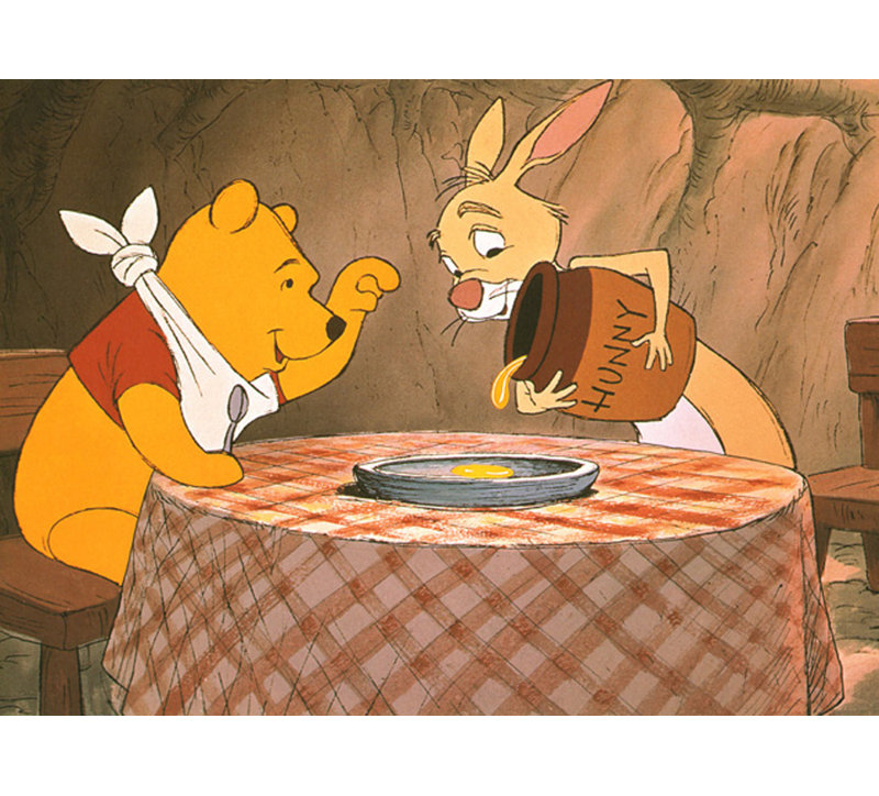Pooh and Rabbit, 17" H x 24" W