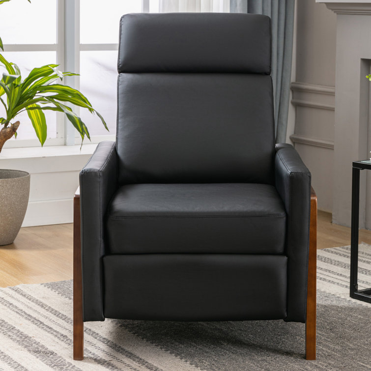 Latitude Run® Wood-Framed Upholstered Recliner Chair With Thick Seat Cushion  and Backrest