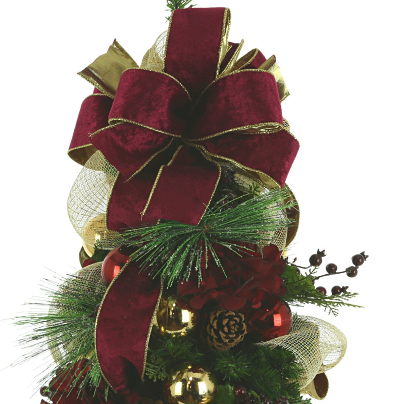 Rustic Burgundy Holiday Tree