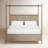 Dana Heights Canopy Bed – Mindi Veneers, Modern Transitional Wood Frame Bed-1612186891
