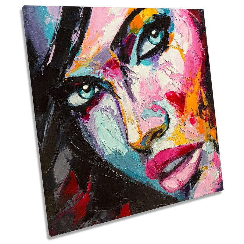 Z1799 Modern Beauty Face - Wrapped Canvas Painting, 60cm H x 60cm W x 2cm D