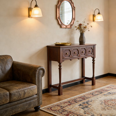 Console franÃ§aise rÃ©tro en bois massif