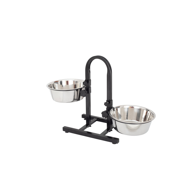 Small Plastic Framed Double Diner Pet Bowl in Stainless Steel - Bed Bath &  Beyond - 38330654